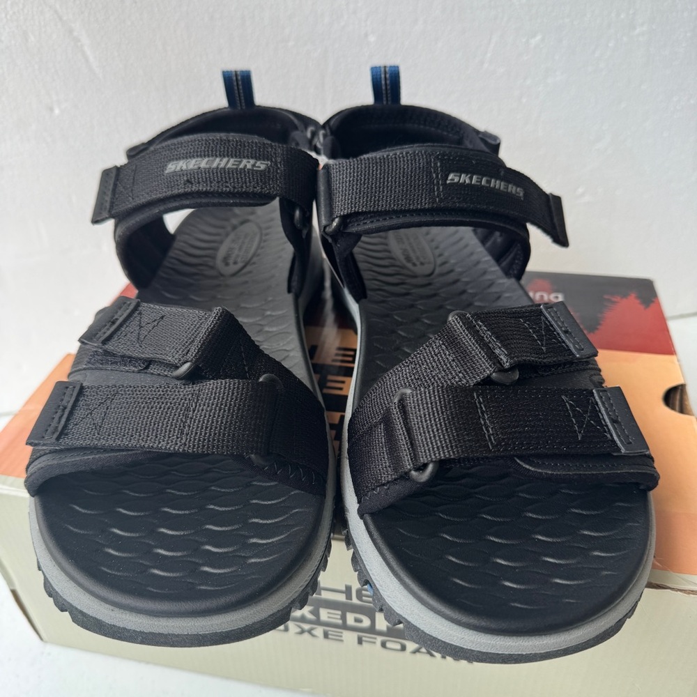 Skechers Prewitt Rio Black Strap Sandals Mens USA Size 12 Relaxed Fit 205478/BLK - Picture 2 of 12